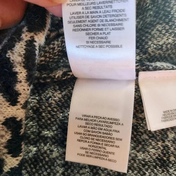 Kasper 100% Wool Jacket Black & Gray Animal Print Button Long Sleeve Size Medium - Picture 7 of 9